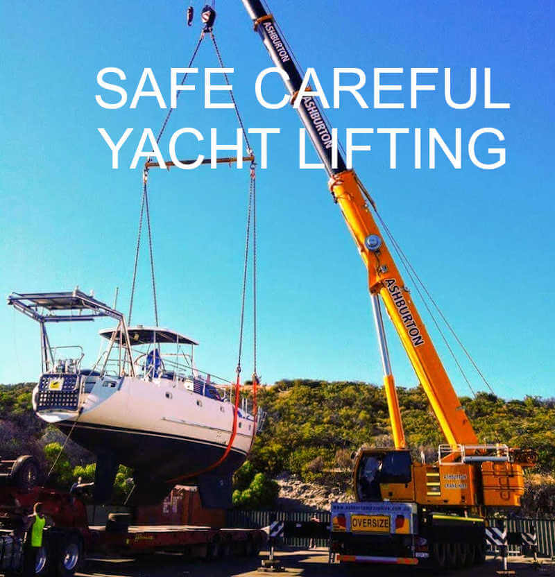 Yacht lifting carne hire service Perth