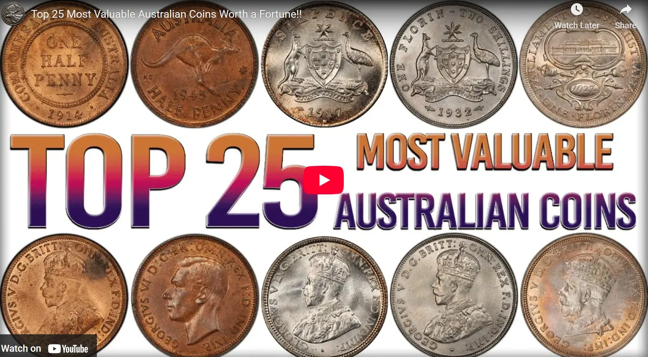 Rare Australian coin collection.