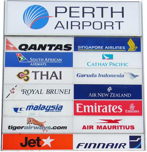 All airlines Perth Airport