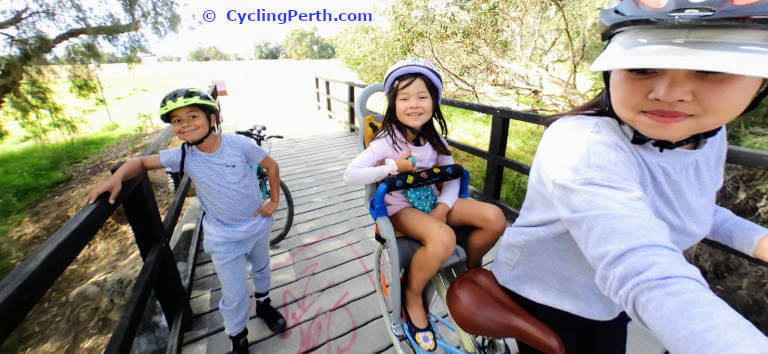 Family cycling Perth