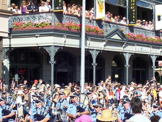 Pipe band street parade festival