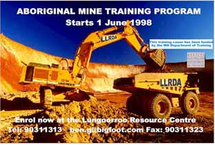 Aboriginal Mine Training Poster design