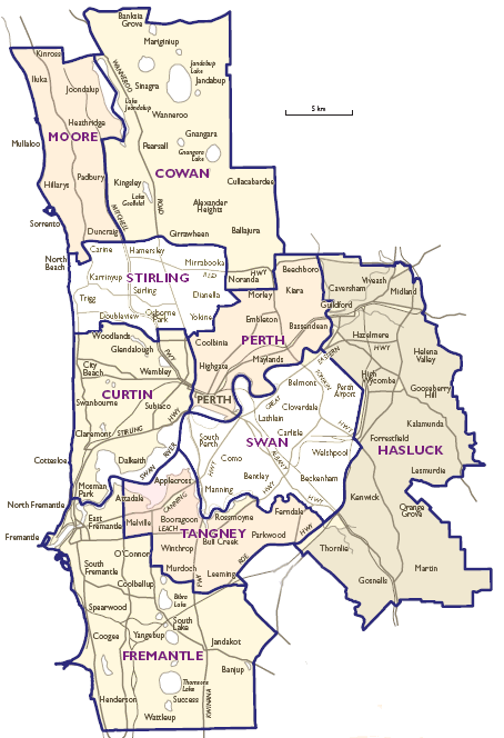 Perth Map, Street Map of Perth