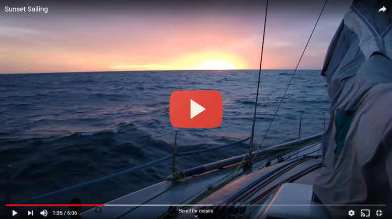 Sunset sailing Youtube video Perth.